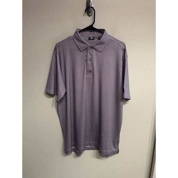 FootJoy Other - Footjoy Mens Large Polo Shirt Red Blue Seashell Clam Print Pattern